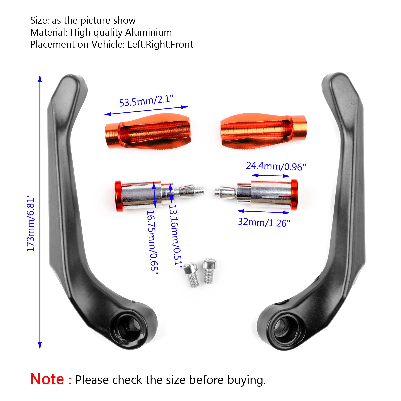 Manubrio protettivo universale per leva frizione freno Suzuki Yamaha Kawasaki Honda da 22 mm