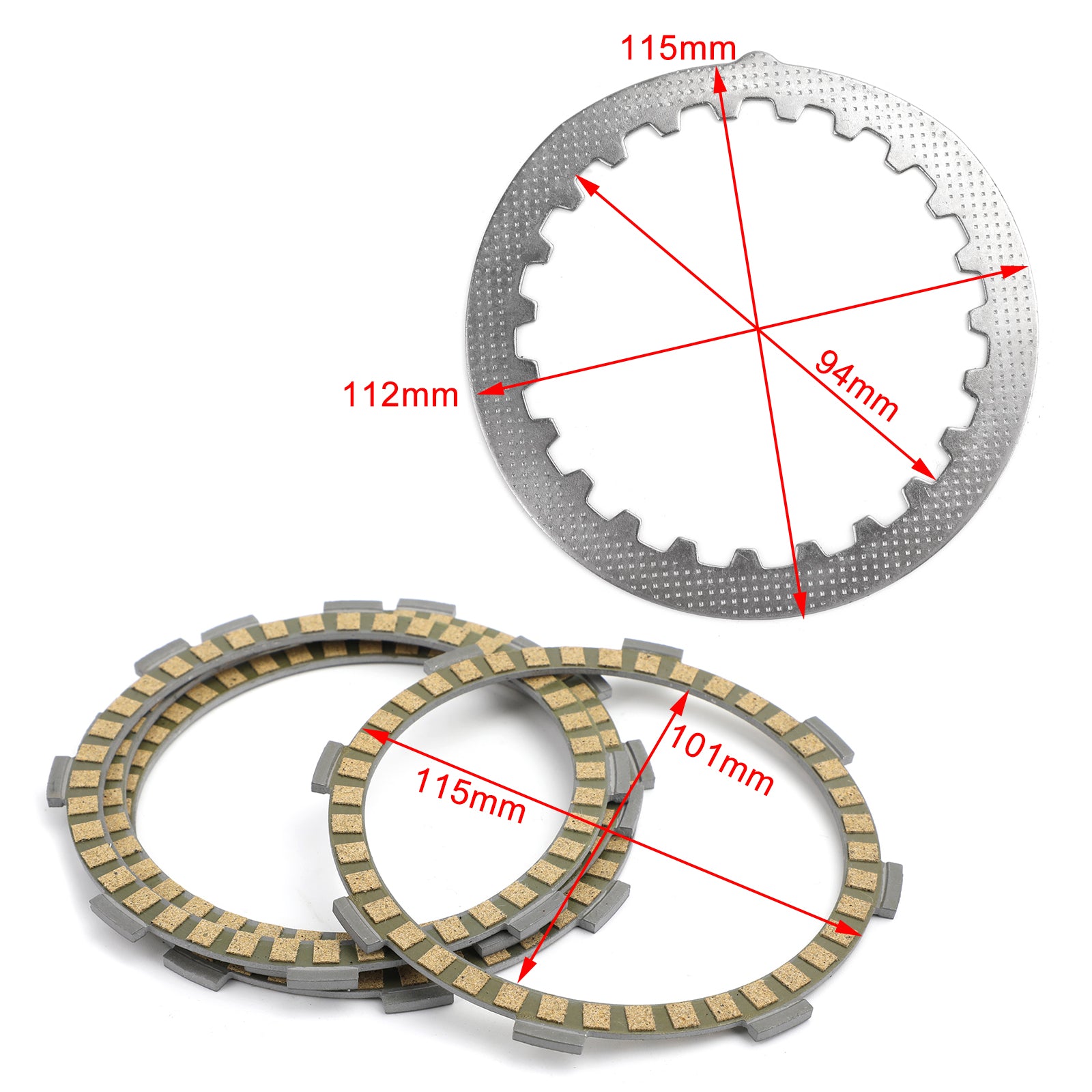 Clutch Kit Steel & Friction Plates fit for Yamaha DT50 RZ50 DT80 TDR80 YZ80
