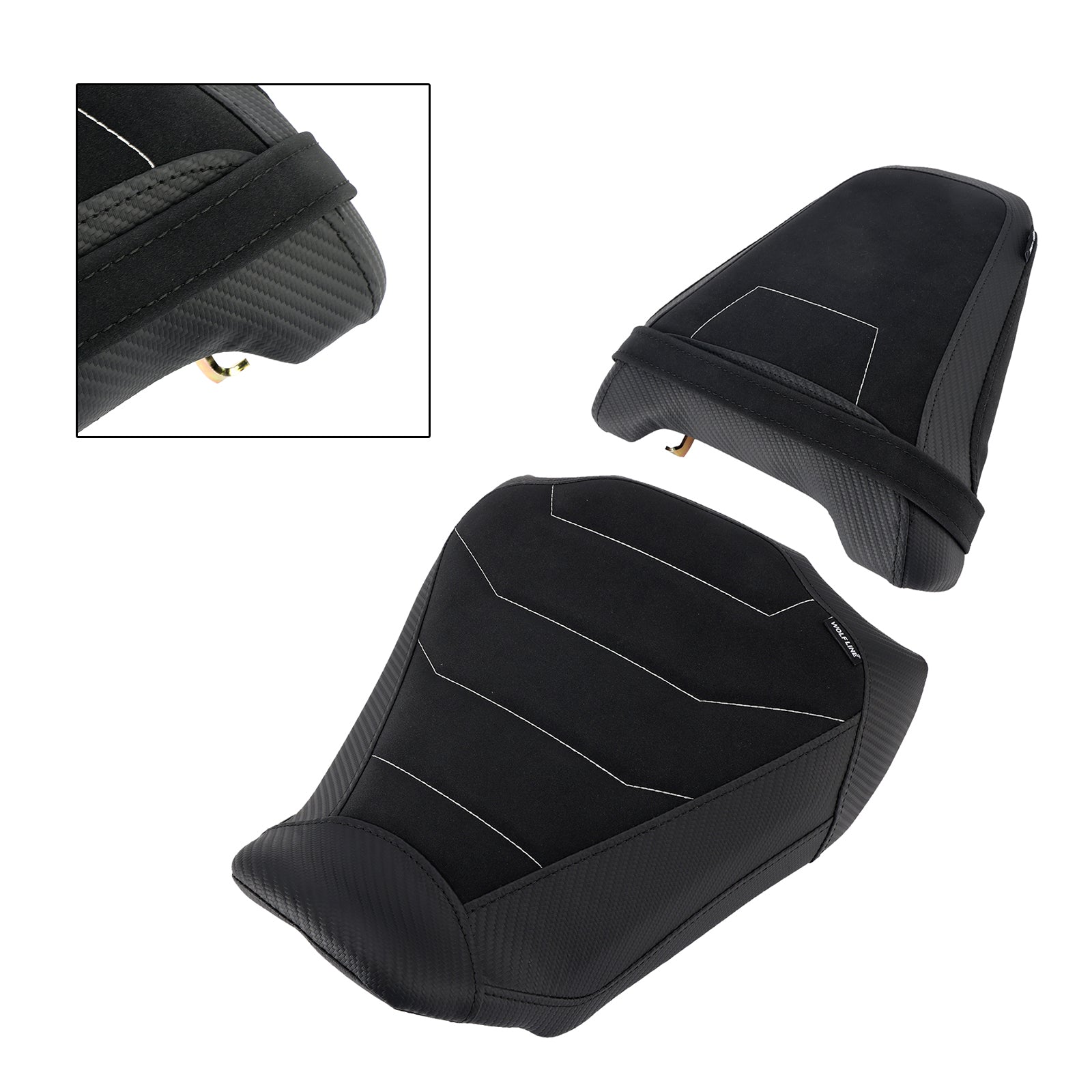 24-25 Honda Cb650R Cbr650R anteriore inferiore con sedile posteriore conducente passeggero nero1