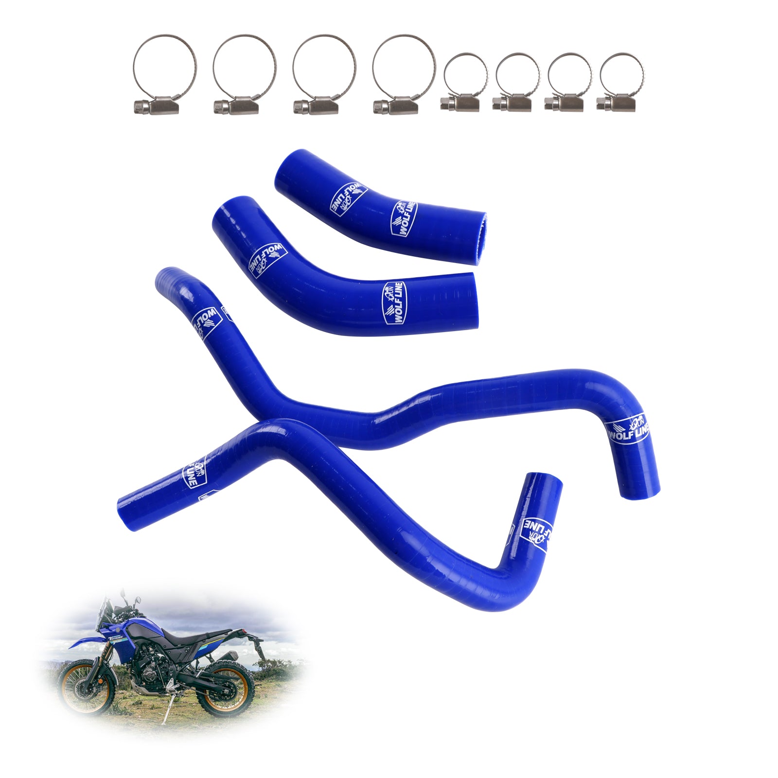 2019-2024 Yamaha Tenere 700 Silicone Radiator coolant Hose kit