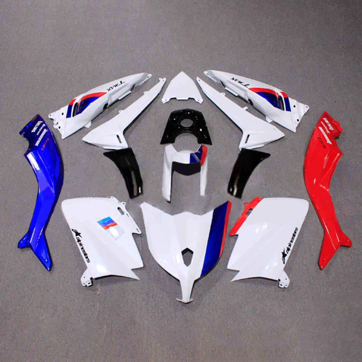 Amotopart 2012-2014 T-Max TMAX530 Yamaha Red&Blue Style1 Fairing Kit