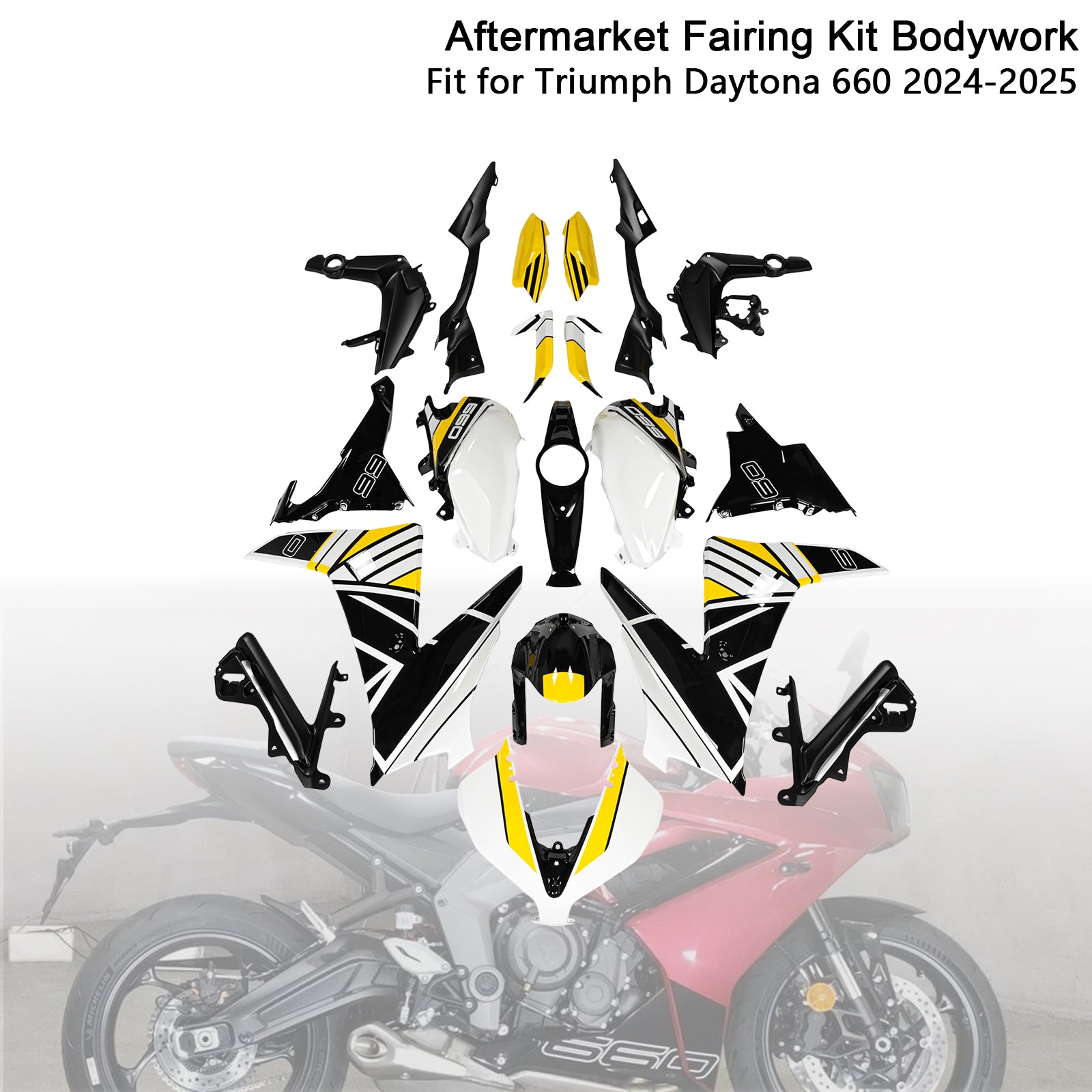 Amotopart 2024-2025 Triumph Daytona 660 Fairing Kit