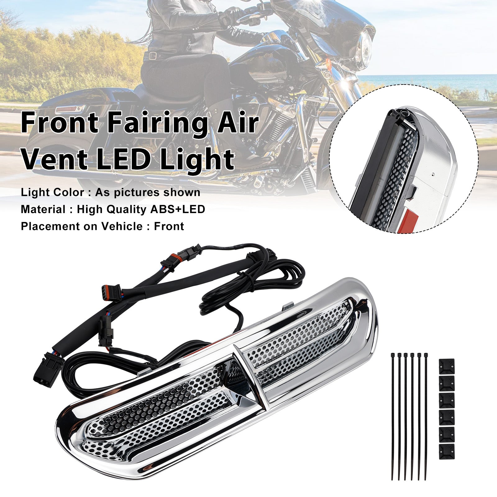 2014-2024 Touring Street Glide Front Fairing Air Vent LED Light