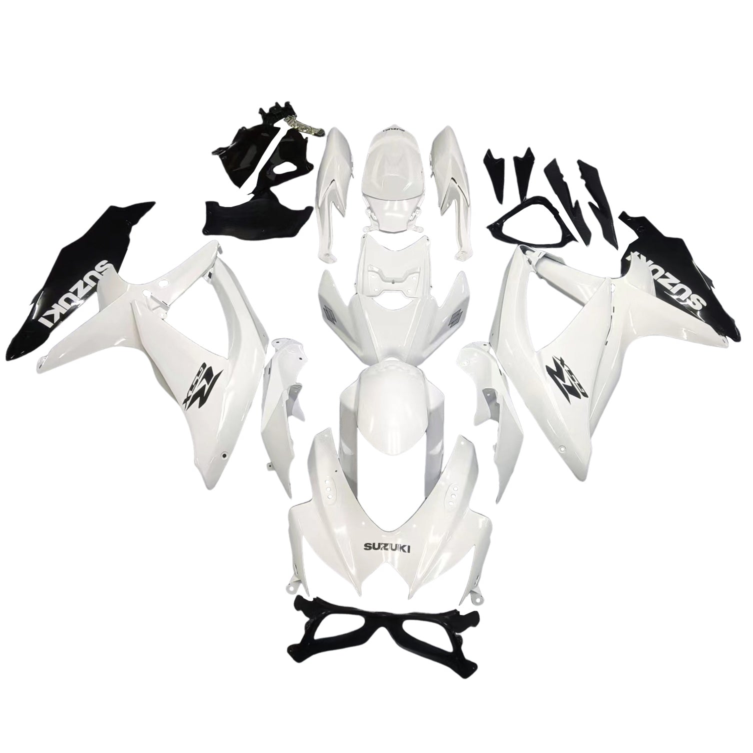 Amotopart 2008-2009 Suzuki GSXR 600/750 White Fairing Kit