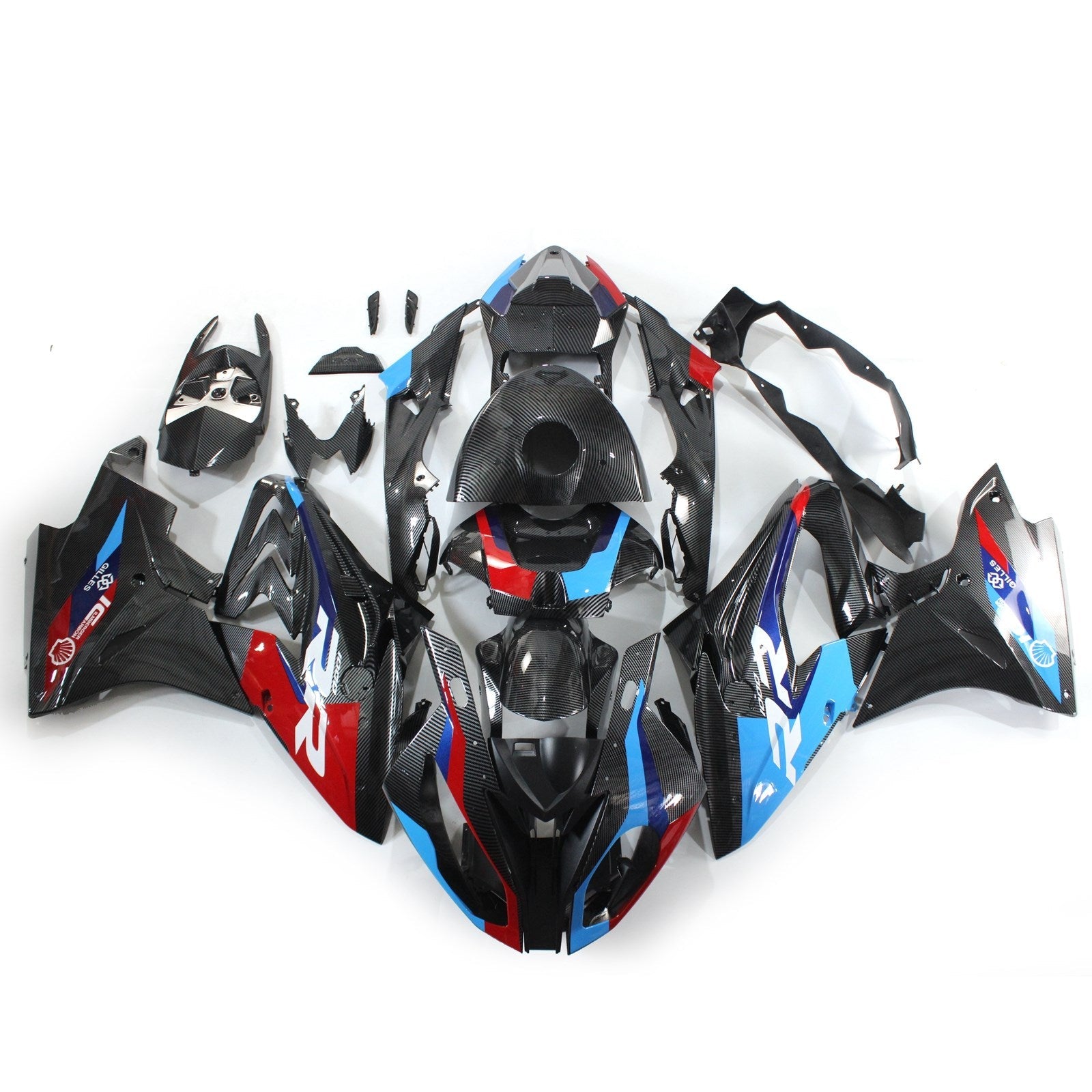 Amotopart 2017-2018 S1000RR Carbon Fiber Pattern Fairing Kit