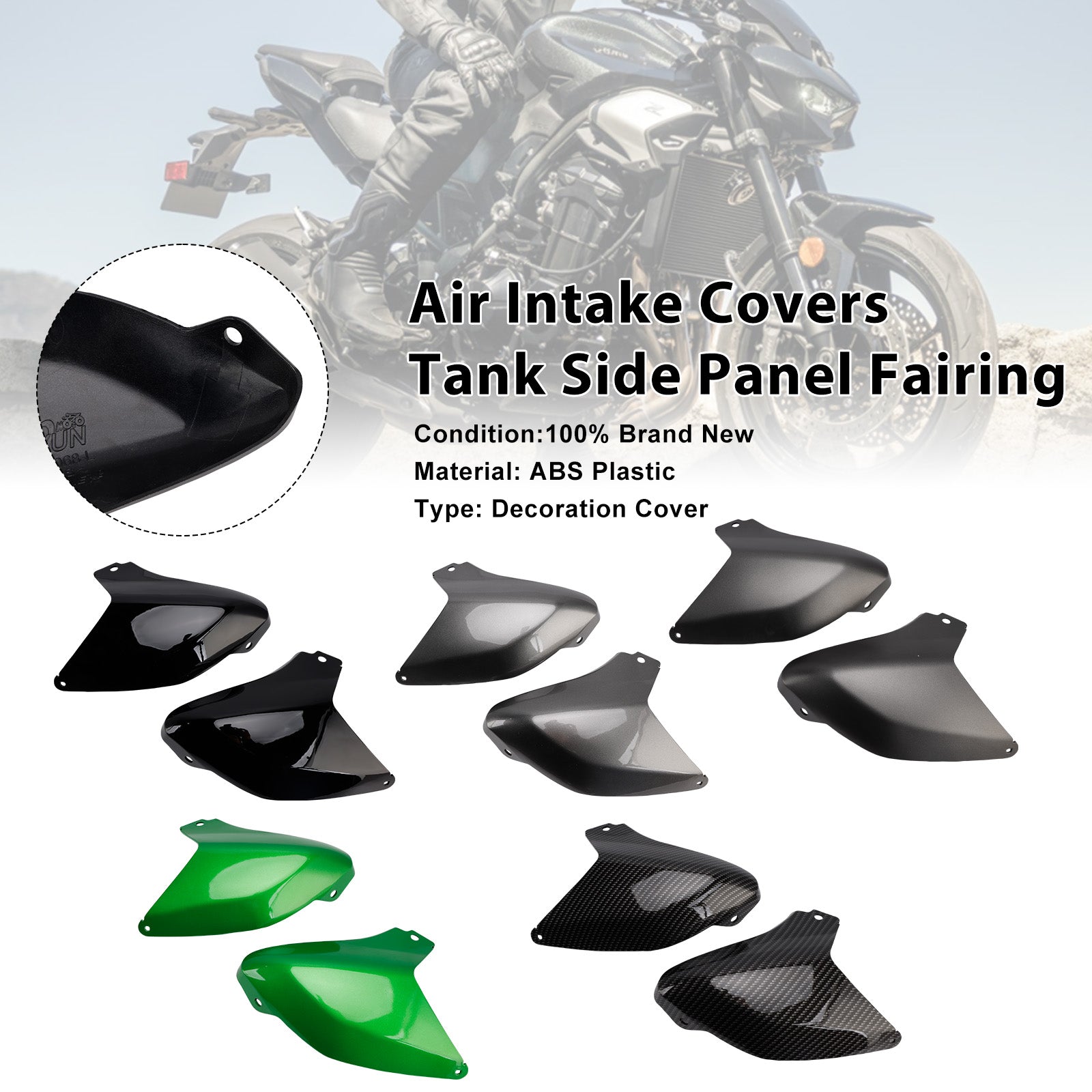 2025-2026 Kawasaki Z900 Air Intake Covers Tank Side Panel Fairing