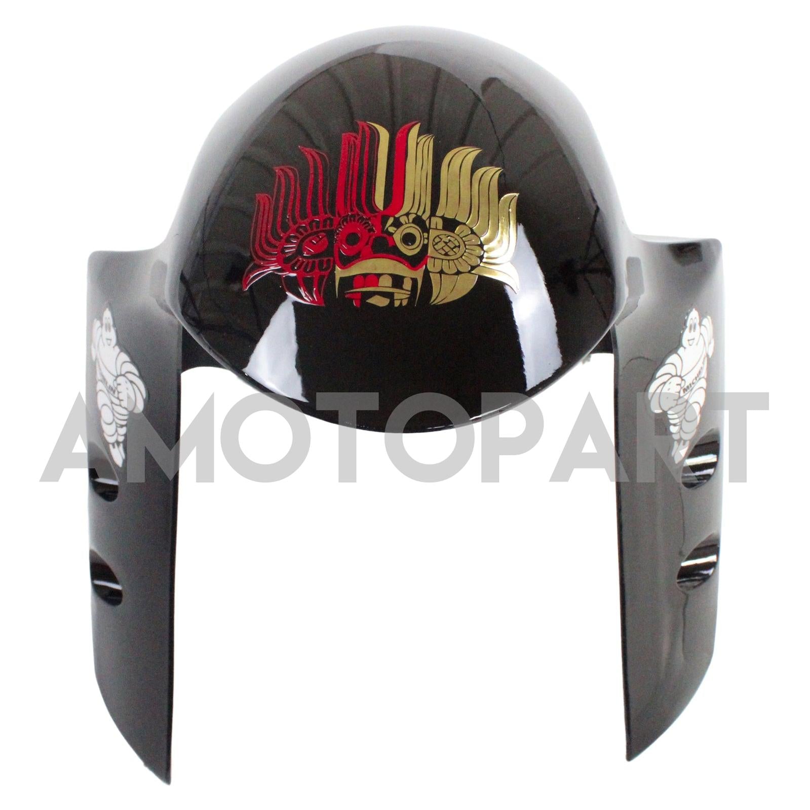 Amotopart 2009-2011 YZF 1000 R1 Yamaha svart med rød logo fairing kit