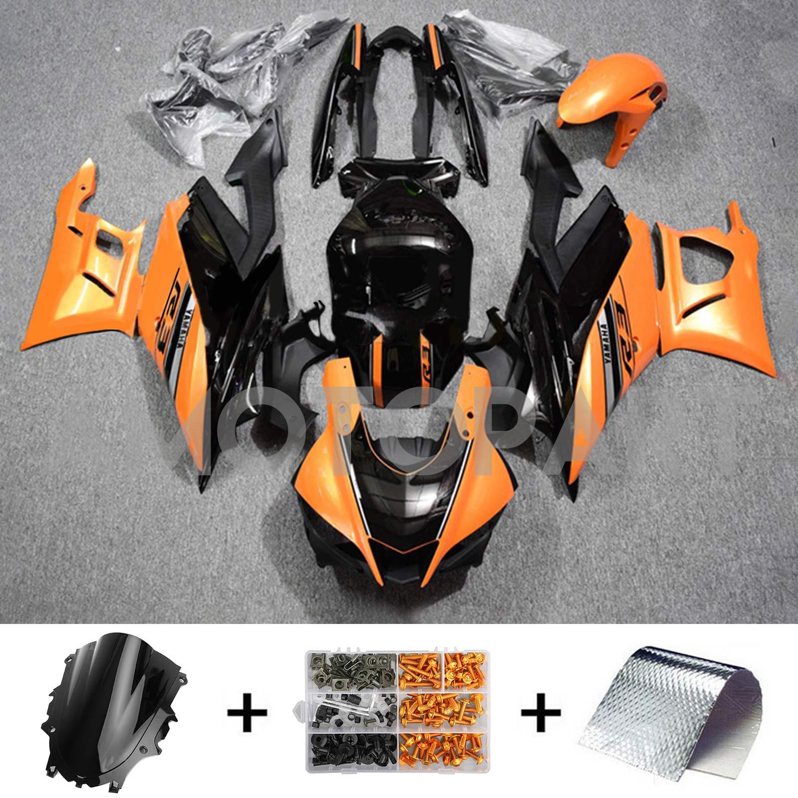 Amotopart 2022-2024 Yamaha YZF-R3 R25 Orange Fairing Kit