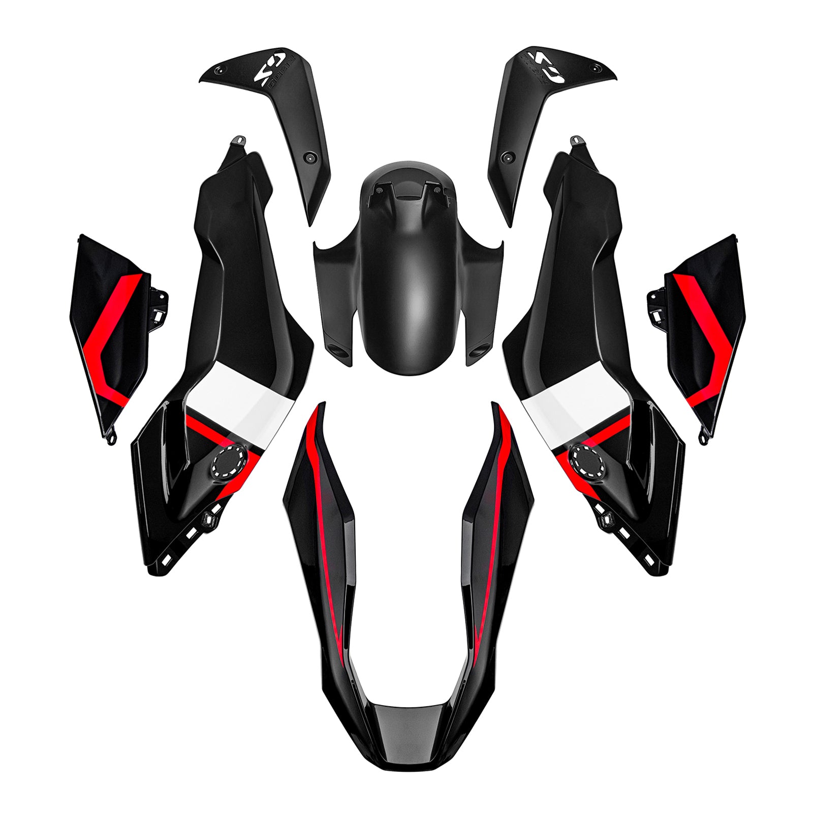 Amotopart 2024-2025 BMW R1300GS Black Red Line Fairing Kit