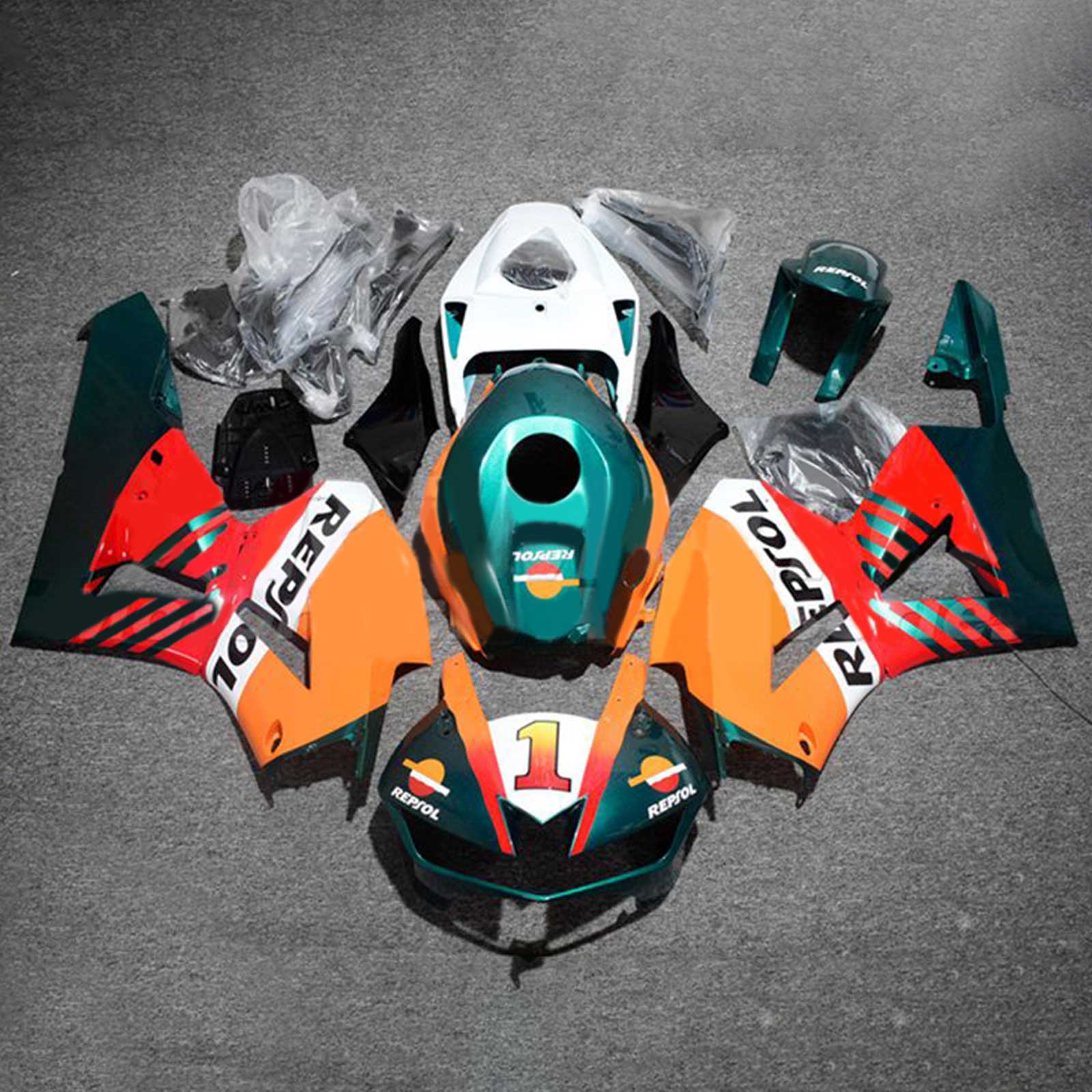 Amotopart 2013-2023 F5 CBR600RR Honda Red&Orange Fairing Kit