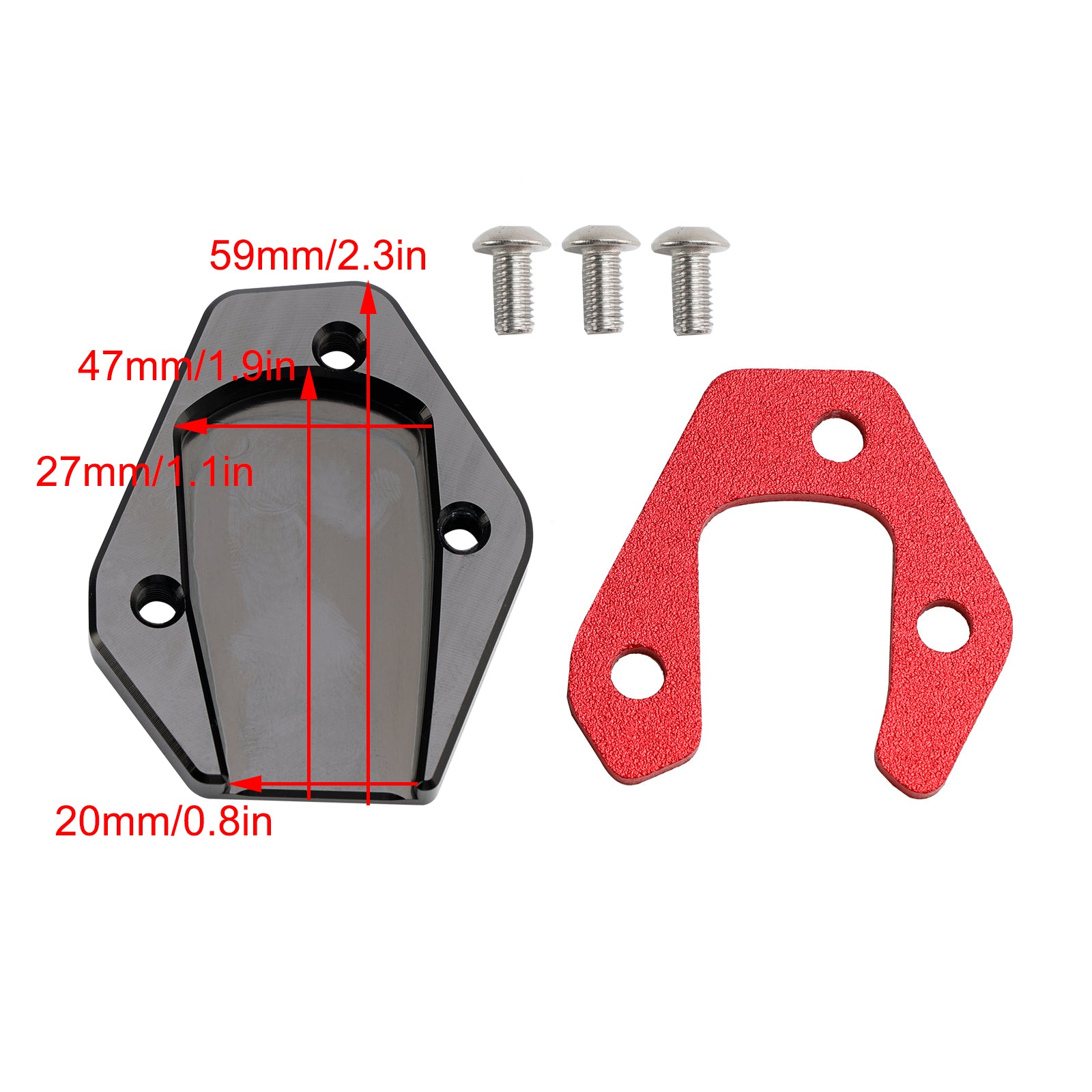 HONDA GROM 125 MSX125 13-24 MONKEY 125 18-24 Kickstand Enlarge Plate Pad