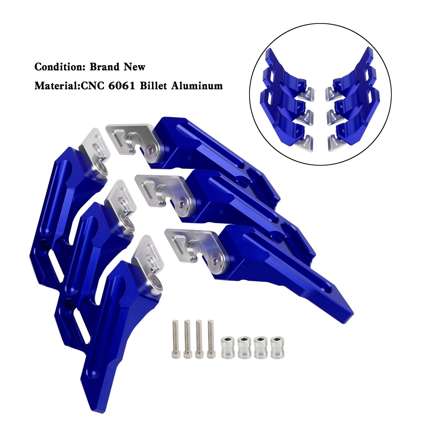 2018–2022 Yamaha YZF-R15 V3 V4 CNC-Vorderradgabel, Kotflügel, seitliche Kotflügelschieber