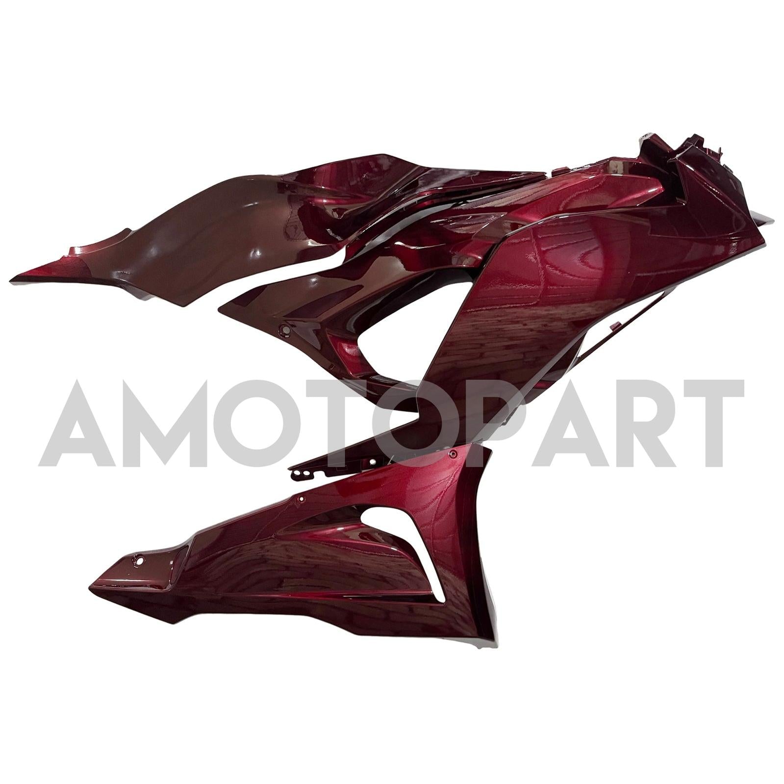 Amotopart 2024-2025 Kawasaki ZX-6R Glossy Red Black Fairing Kit