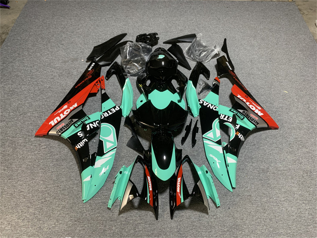 Amotopart ヤマハ YZF 600 R6 2006-2007 グリーン & ブラック パトロナス フェアリングキット