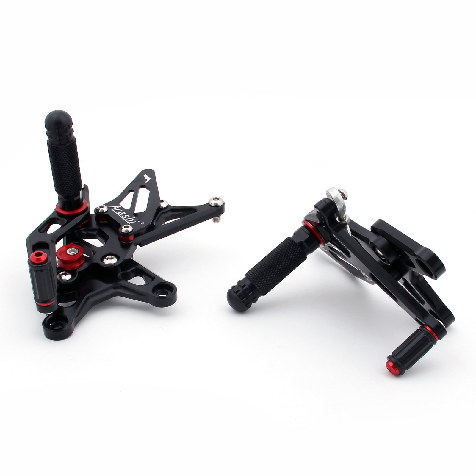 セット 09-23 Kawasaki ZX6R ZX 6RRearset Rear Set Black