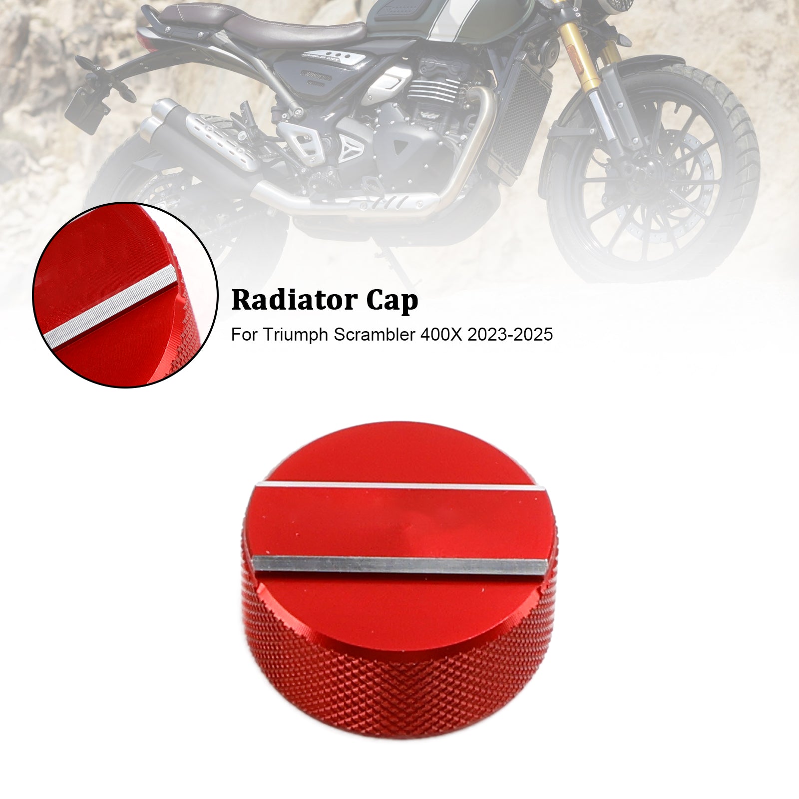 23-25 Scrambler 400X Radiator Cover coolant Cap Lid