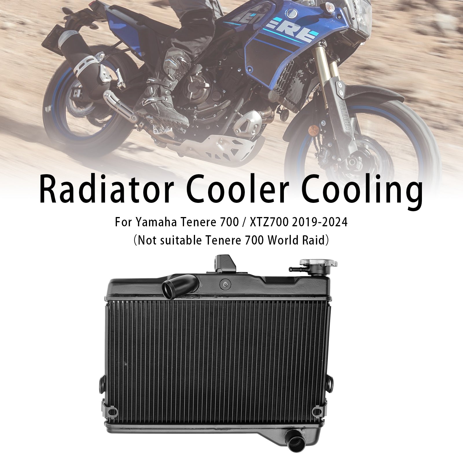 19-24 Yamaha Tenere 700 XTZ700 Radiator Cooling Engine Cooler