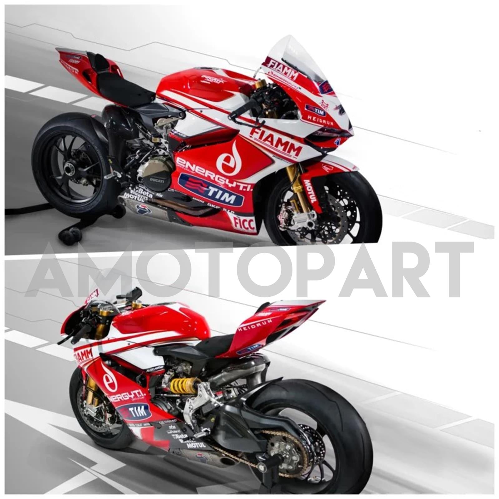Amotopart 2003 2004 Ducati 999 749 Red&White Style1 Fairing Kit