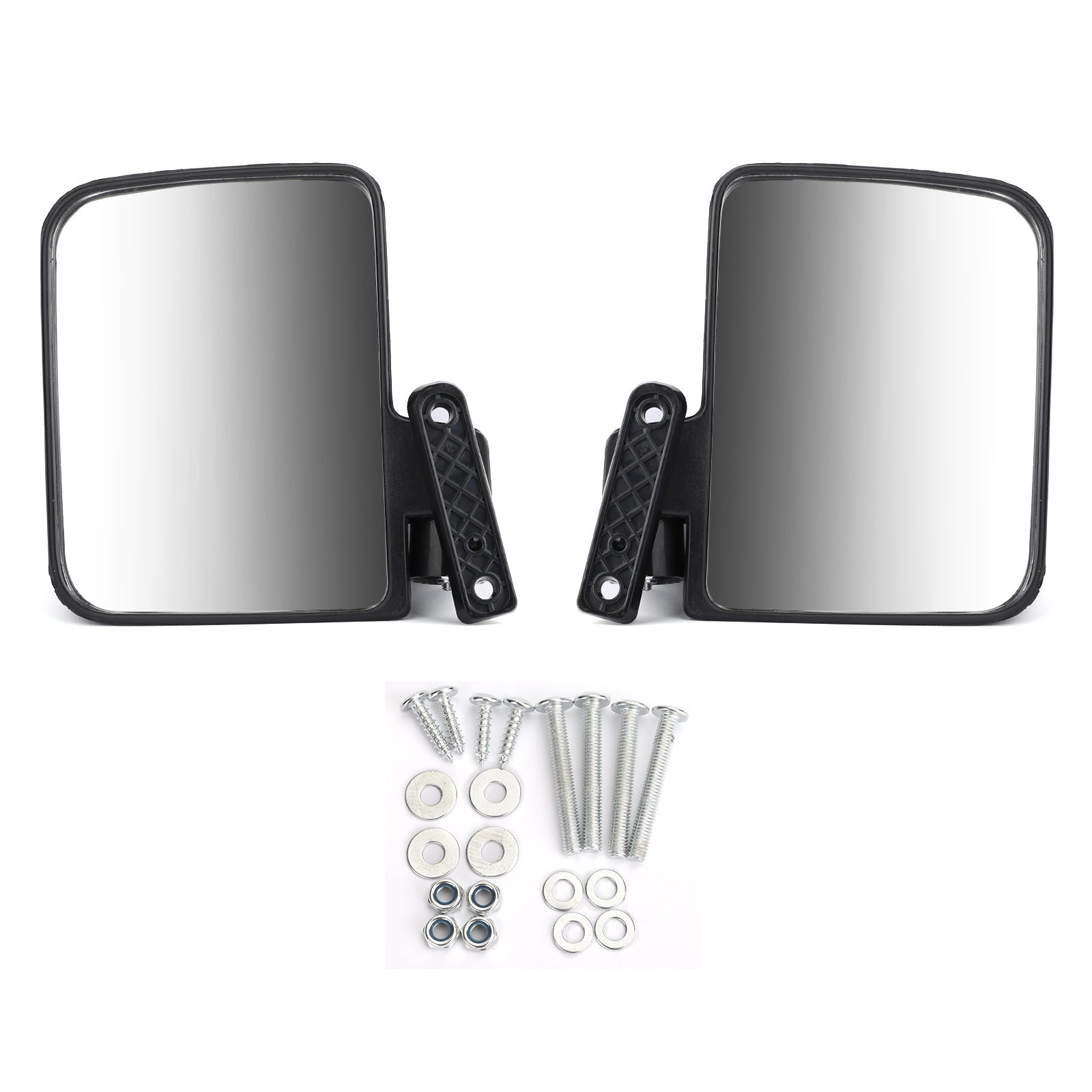 1 Pair Club Car EZ-GO Yamaha Golf Cart Side Mirrors Rear View Mirror