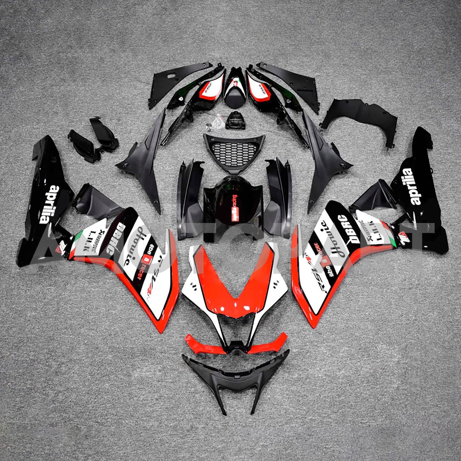 Amotopart 2009-2015 Aprilia RSV4 1000 Red Balck White Fairing Kit