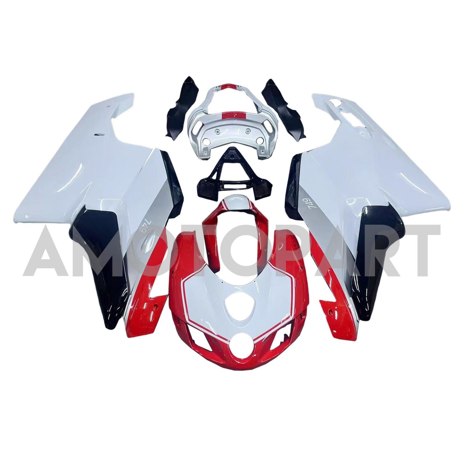 Amotopart 2005-2006 Ducati 999/749 Red White Black Fairing Kit