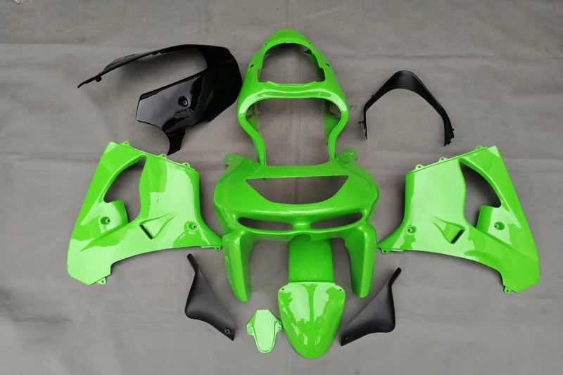 Amotopart Kit de carénage Kawasaki 2009-2012 ZX6R 636 vert Style1