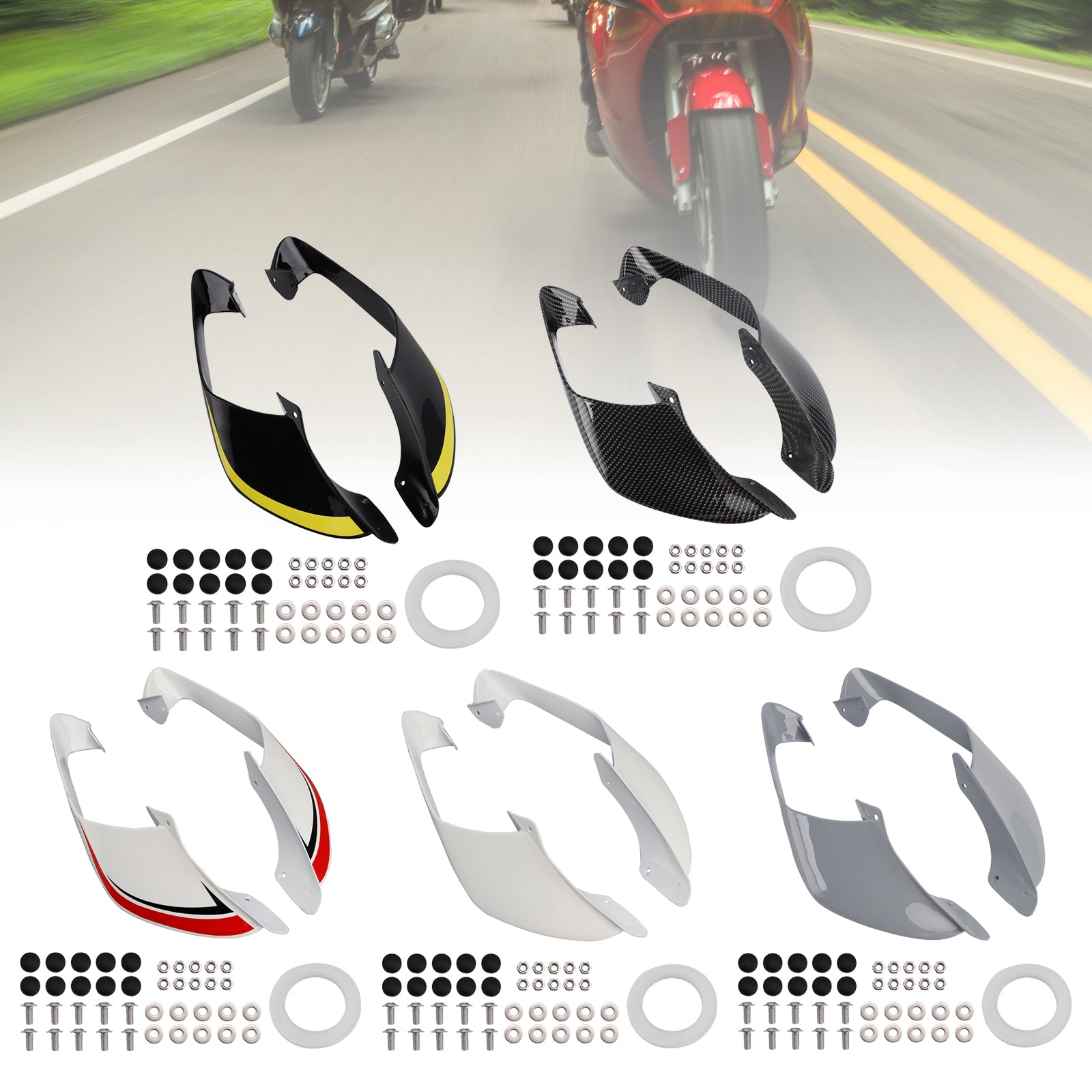 2021-2024 Yamaha YZF R1 R1M Voorzijde Winglets Vleugels Spoiler Kuip