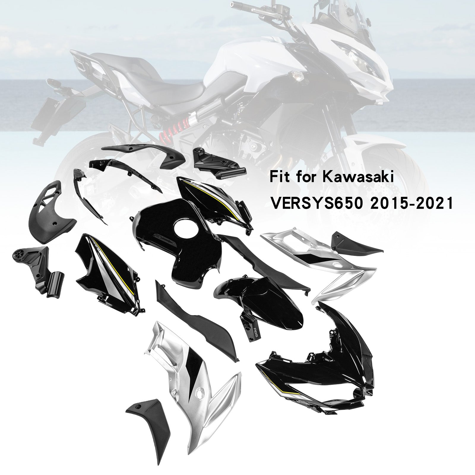 Amotopart Kawasaki VERSYS650 2015-2021 Verkleidungsset