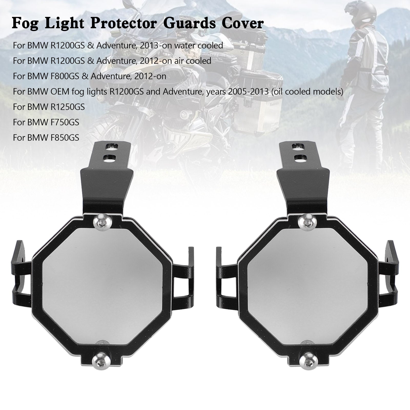 BMW R1200GS Adventure F800GS F850GS F750GS couvercle de protection pour phares antibrouillard