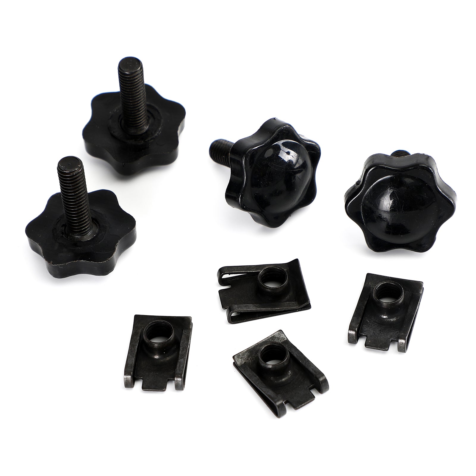 96-19 Harley Glide King Touring Saddlebag Lever Lock Bolts & Nuts Set Black