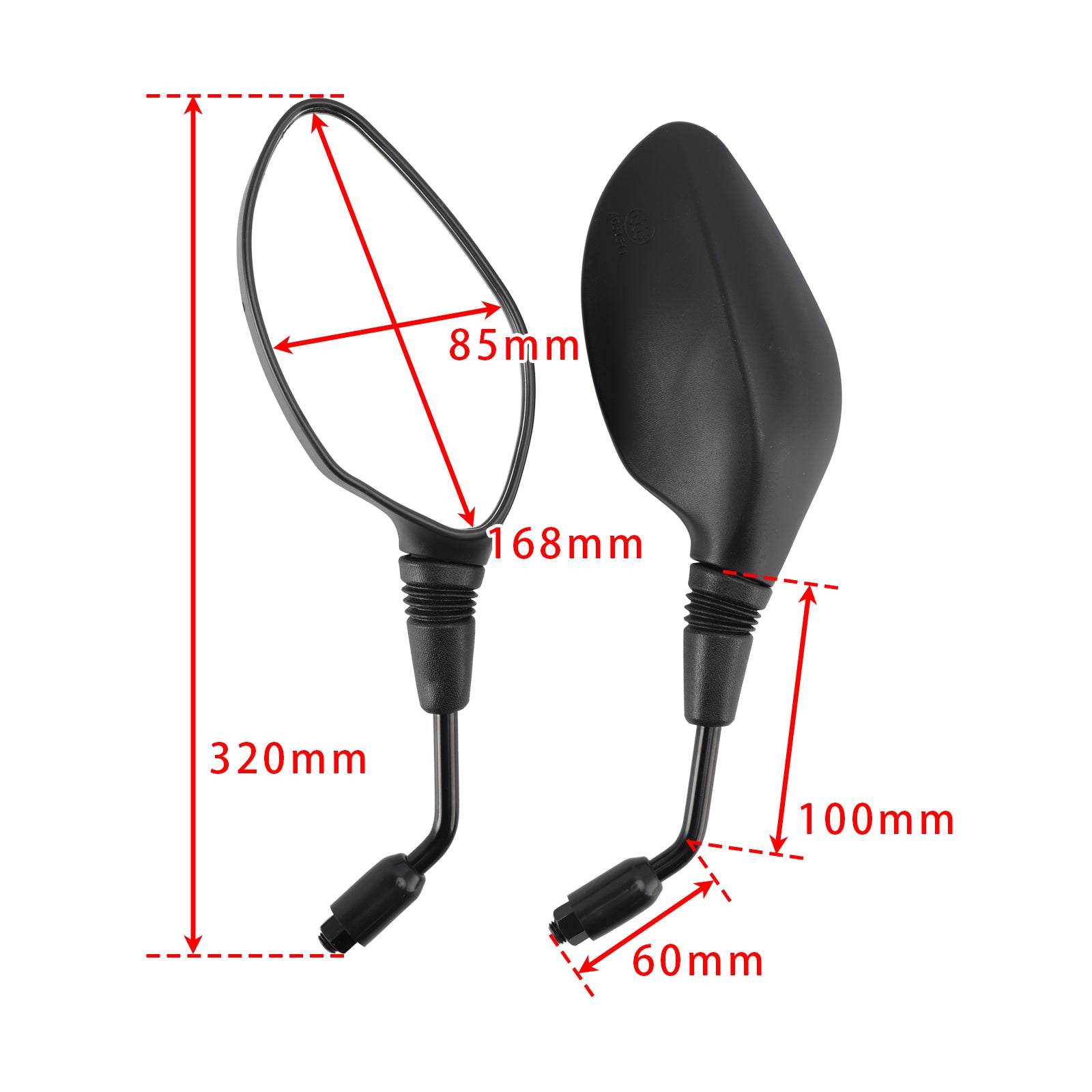 2013-2020 Honda CRF250L Rally CRF250M Replacement Mirror Set Left & Right