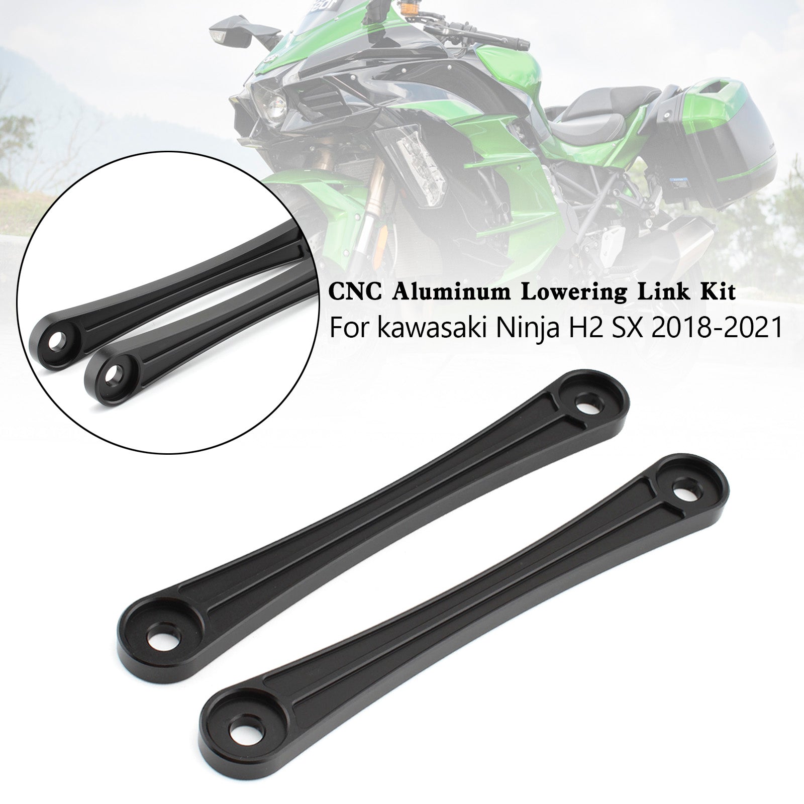 Kit collegamento abbassamento in alluminio CNC 30mm per kawasaki Ninja H2 SX 2018-2021