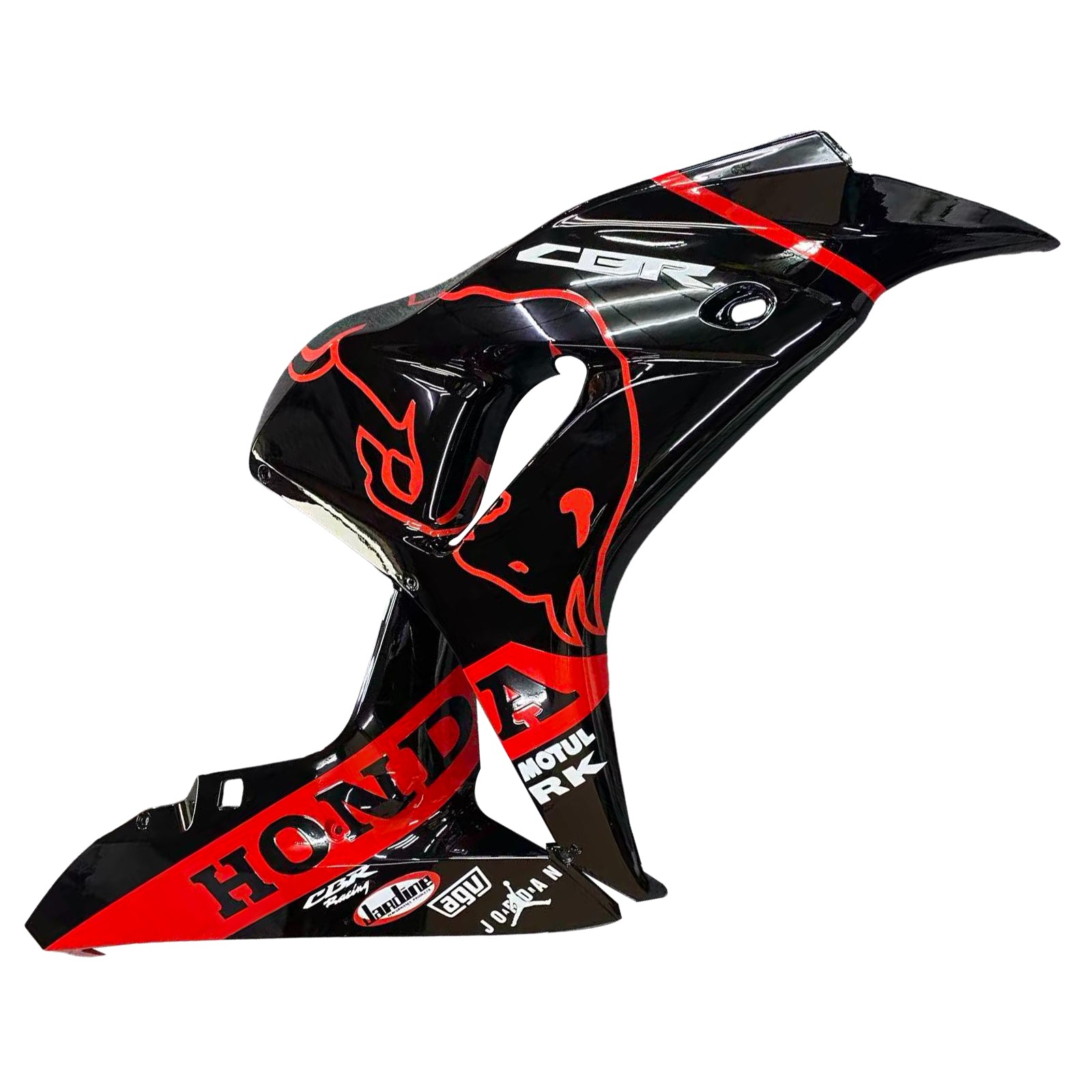 Amotopart 2006-2007 Honda CBR1000RR Black Red Fairing Kit