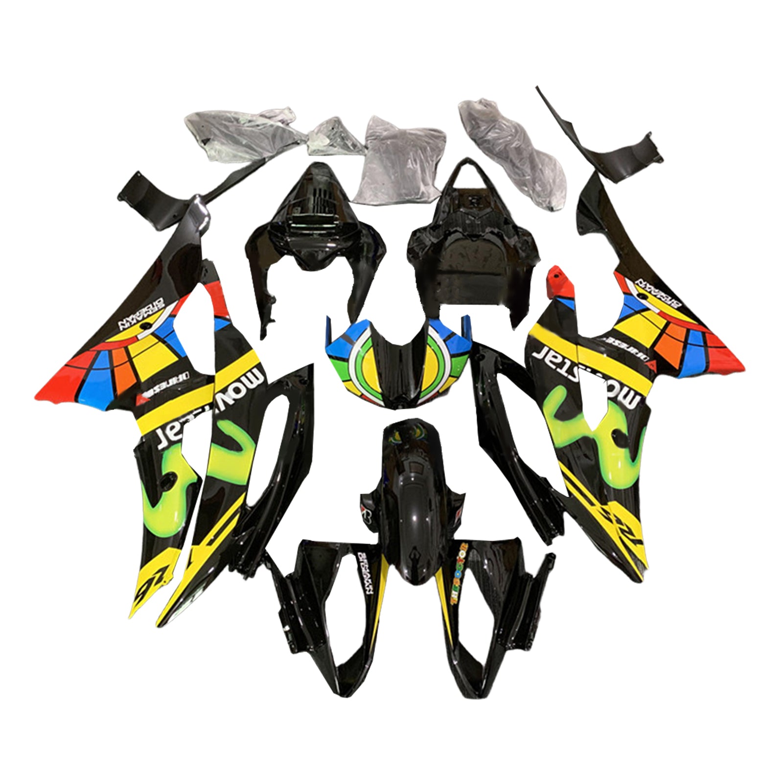 Amotopart 2008-2016 Yamaha YZF 600 R6 Multicolor Fairing Kit