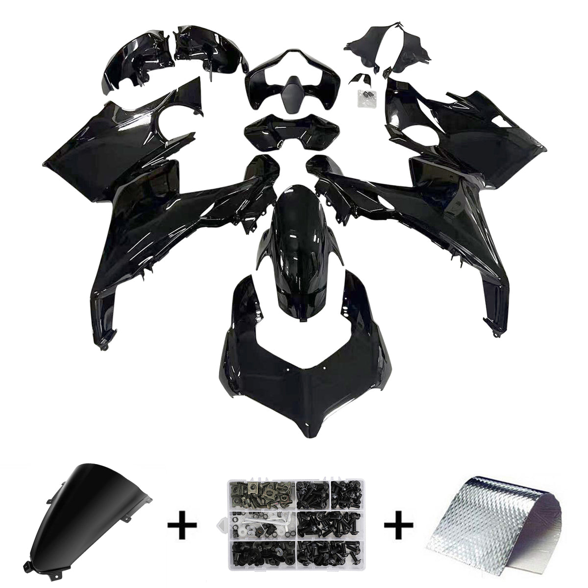 Amotopart Ducati 2018-2019 Panigale V4 V4S & 2018-2020 Panigale V4SP Black Fairing Kit