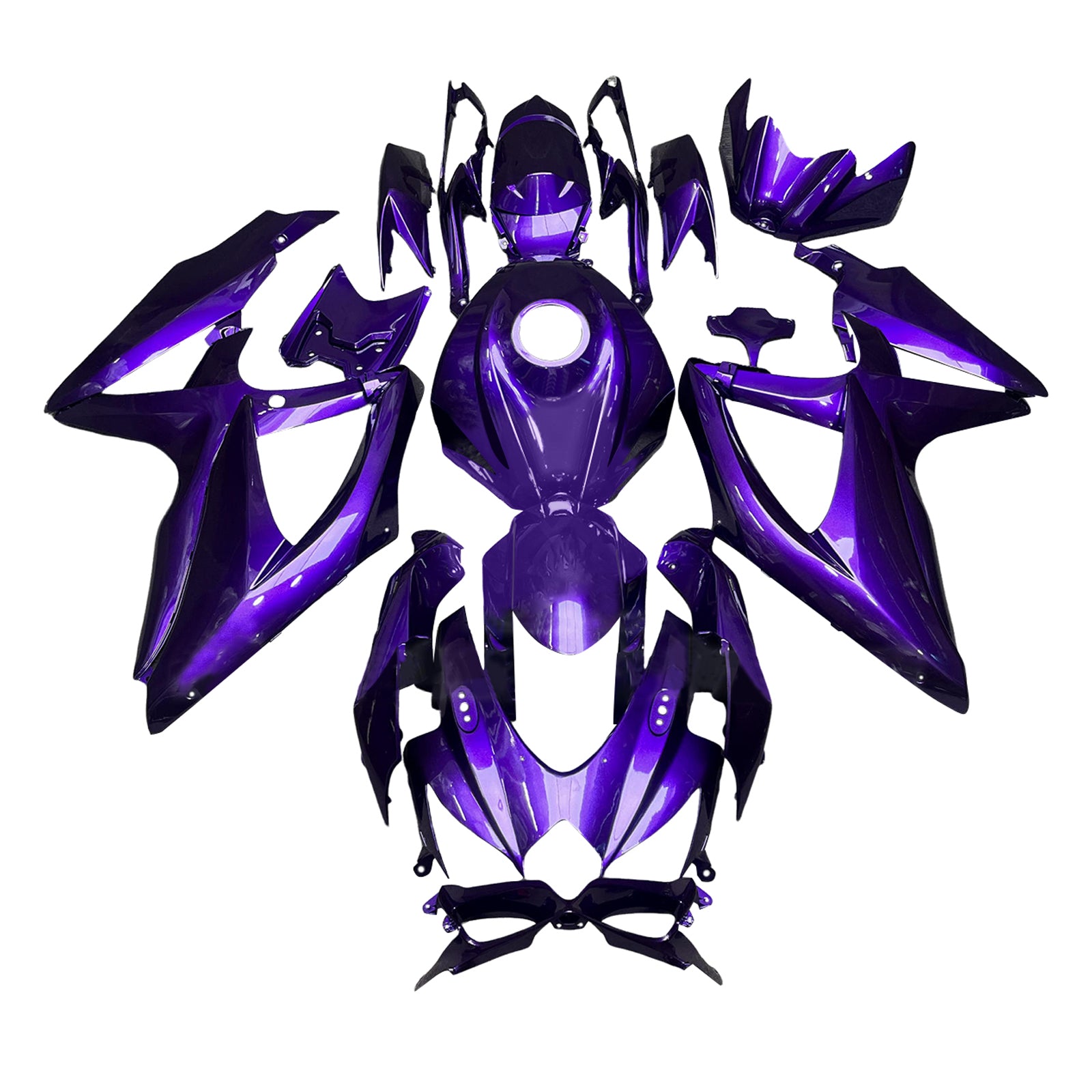 Amotopart 2008-2010 Suzuki GSXR Purple 600/750 Verkleidungskit