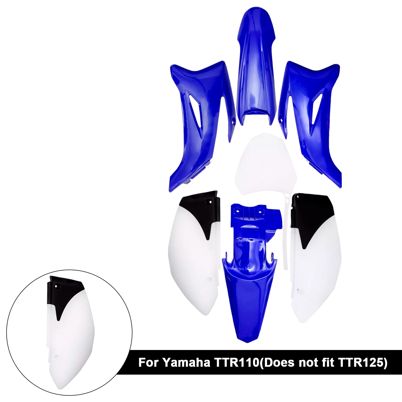 Yamaha TTR110 Dirt Bike Body Plastic Kit Fender Faming