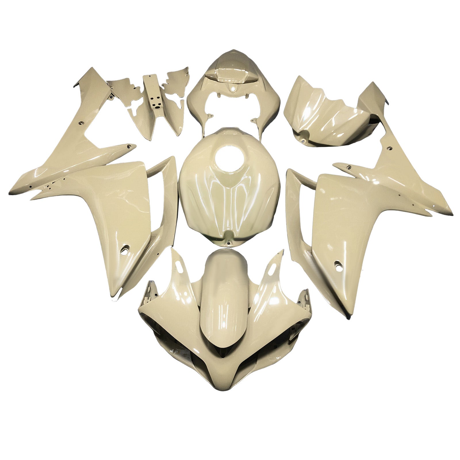 Amotopart 2007-2008 Yamaha YZF-R1 ivory white Fairing Kit