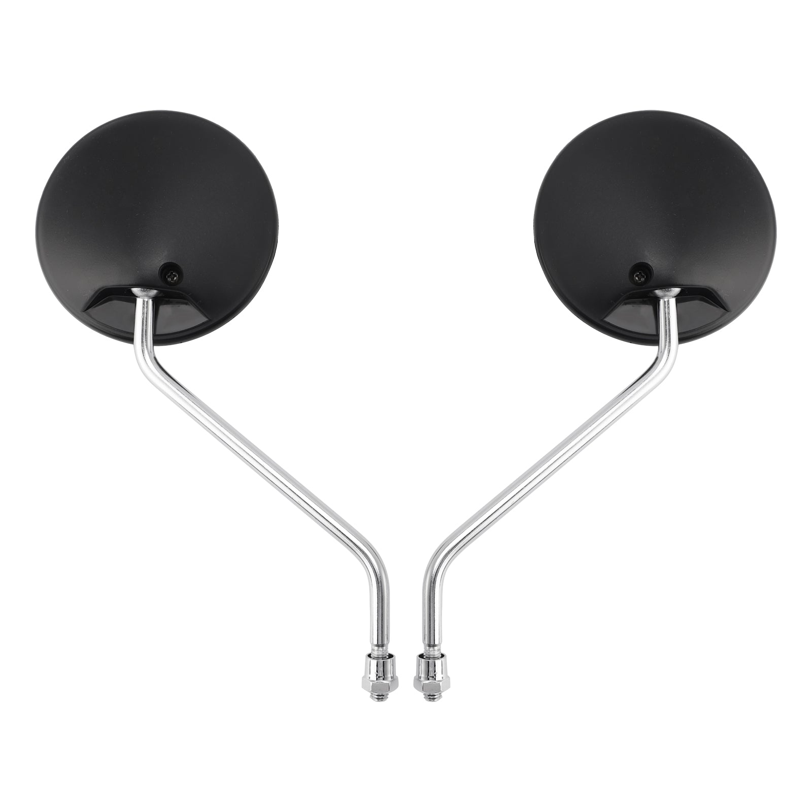 Piaggio Vespa Scooter Moped 8mm Universal Pair Round Mirrors Black