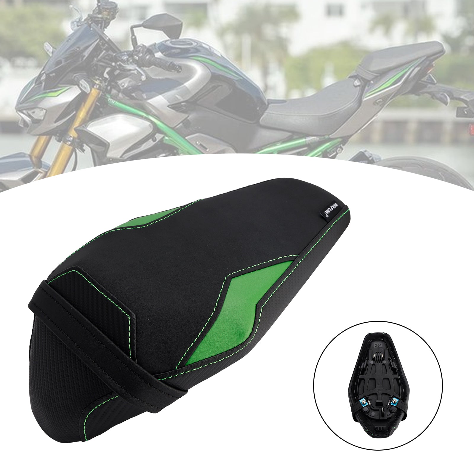 2025 Kawasaki Ninja 900 Z900 Rear Passenger Seat Pillion Saddle Flat Redb Green