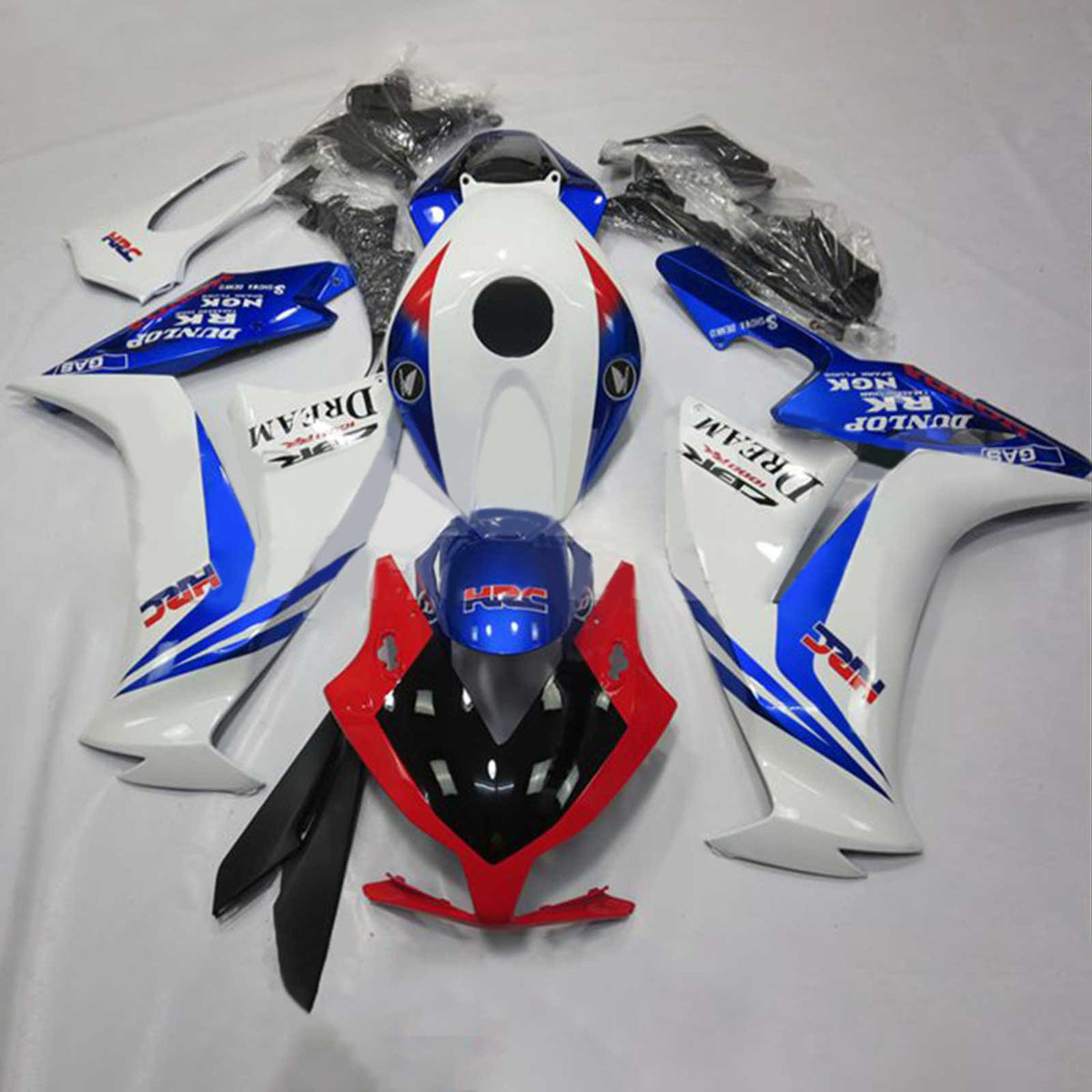 Amotopart 2012-2016 CBR1000RR Honda Bleu et Rouge Style2 Kit de carénage