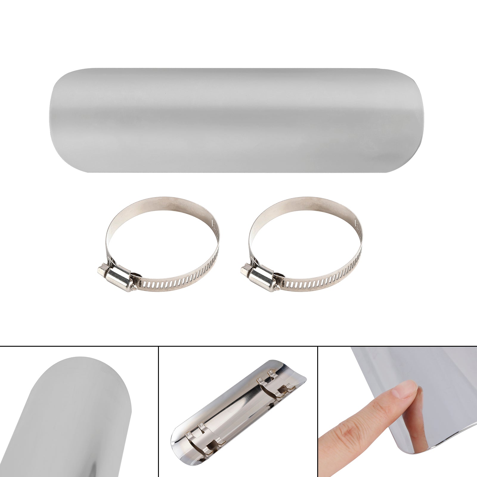 Motorcycle Scooter Cub BlackD Exhaust Side Bracker Cover Steel Decorative Cover