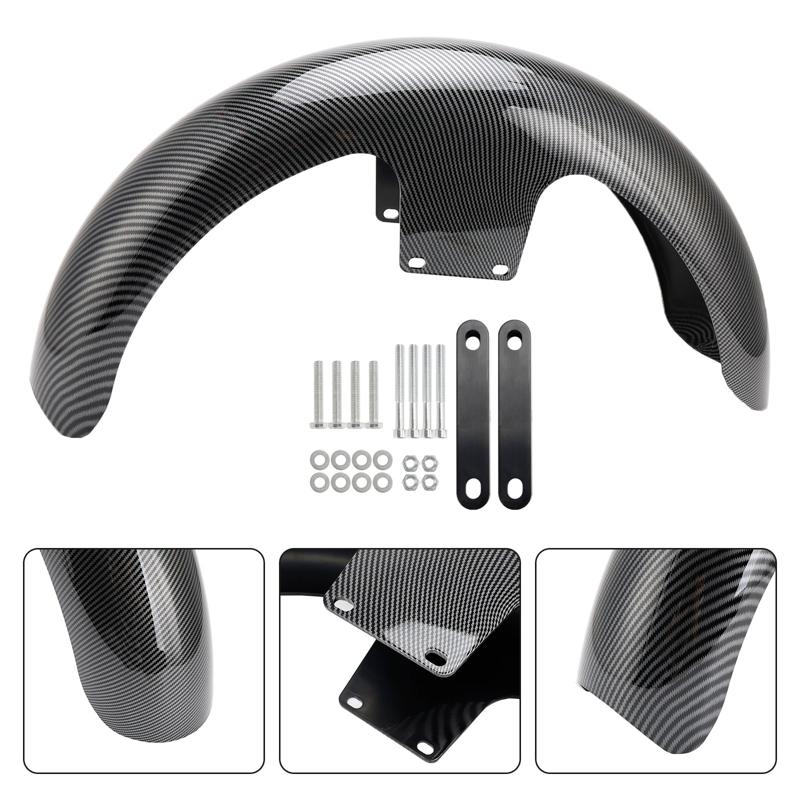 Touring Electra Street Road Glide Bag gers FLHT FLHR19" Wrap Front Fender ABS