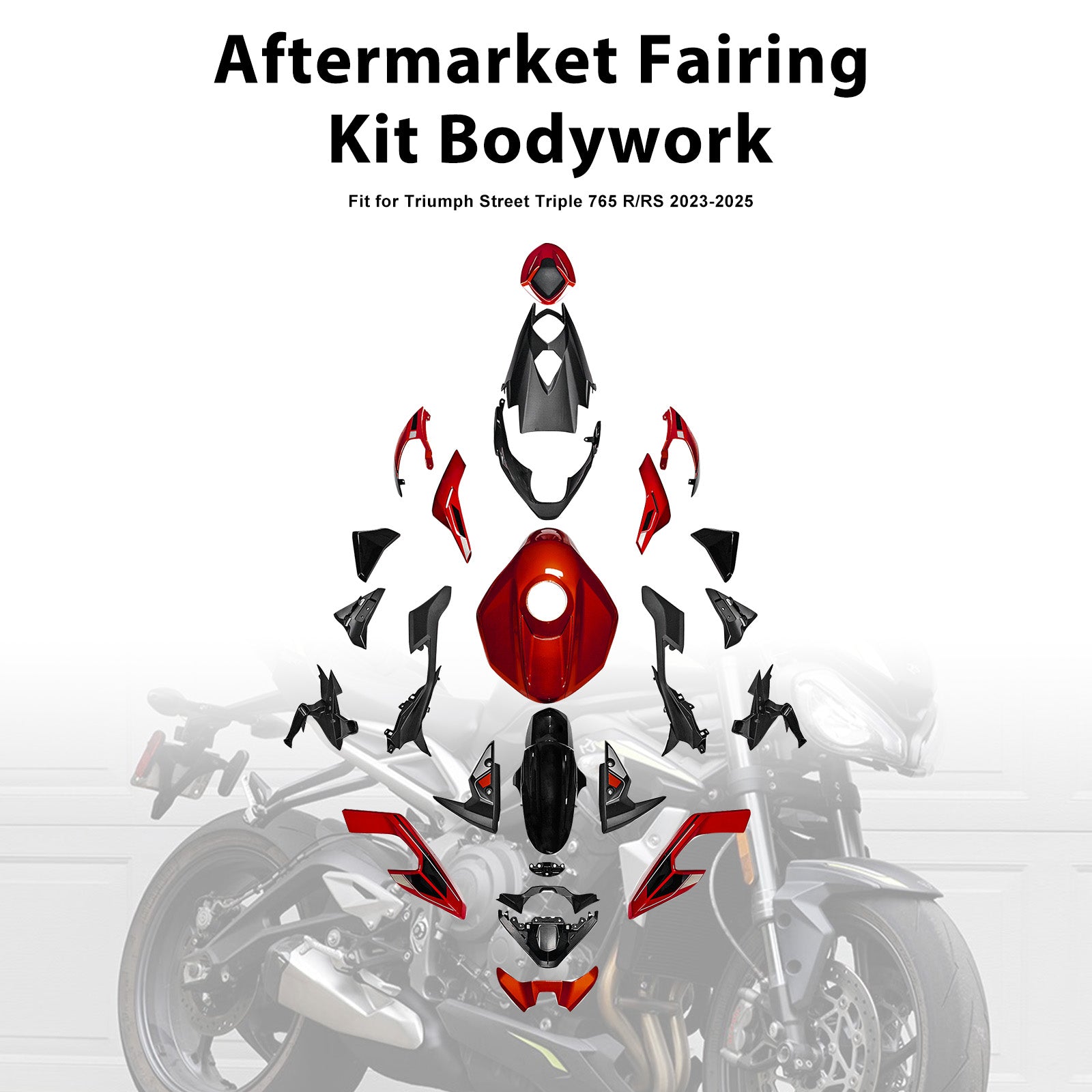 Amotopart 2023–2025 Triumph Street Triple 765 R/RS Verkleidungsset-Kollektion