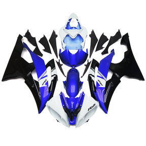 Amotopart Verkleidungsset für Yamaha YZF 600 R6 2008–2016, Blau und Schwarz, Style1