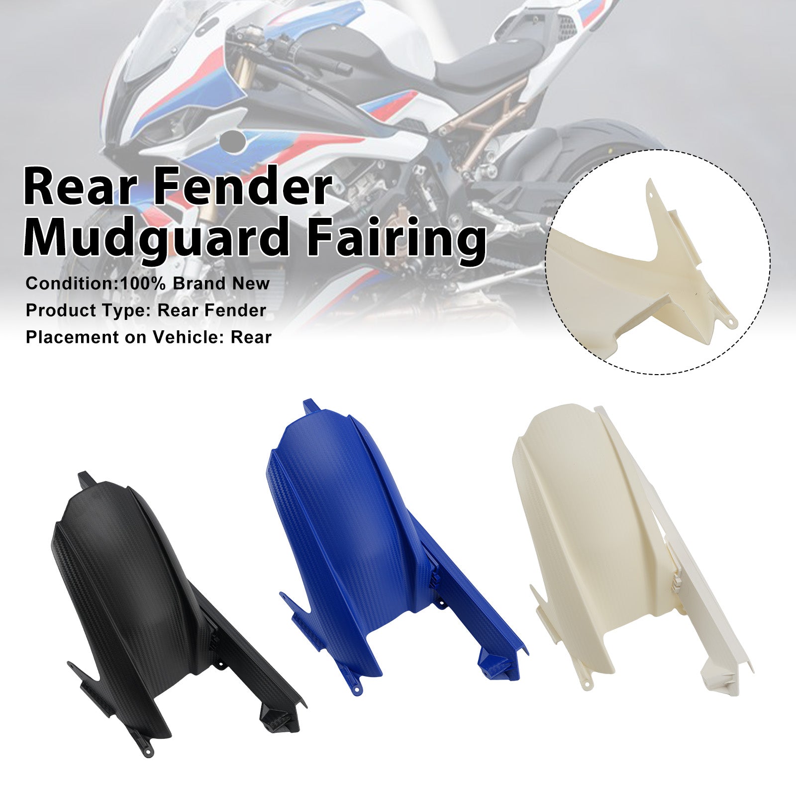 2019-2026 BMW S1000RR Kapota blatníku zadního blatníku