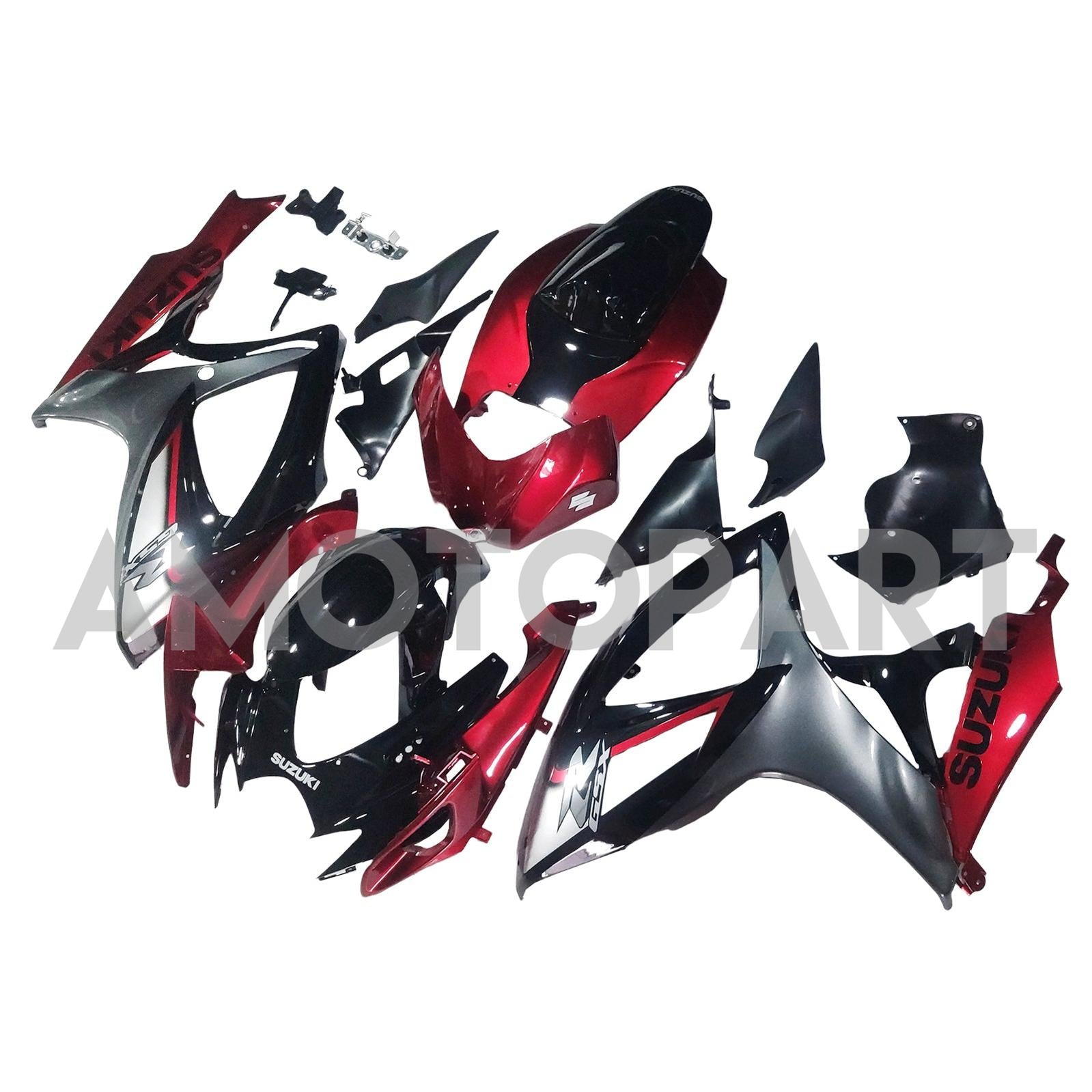 Amotopart 2006-2007 Suzuki GSXR 600/750 kit di carenatura rossa nera