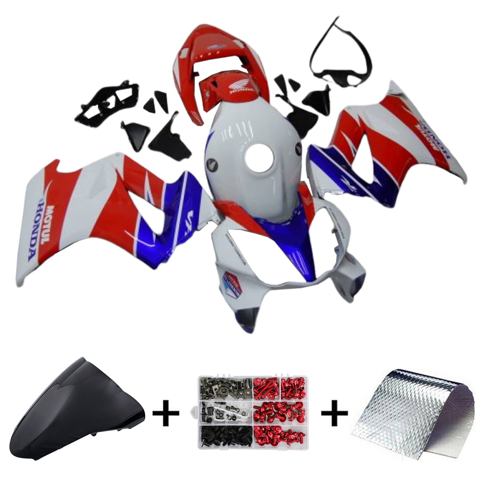 Amotopart 2002-2013 Honda VFR800White Red Black Blue Fairing Kit