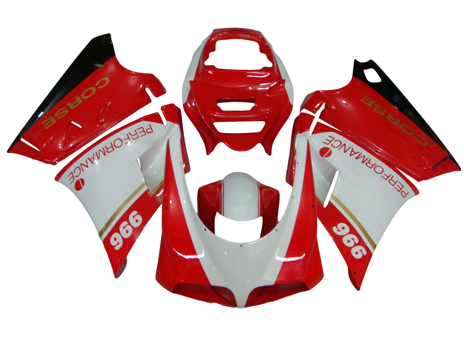 Amotopart 1996-2002 Ducati 748/916/996/998 Red Black White Fairing Kit