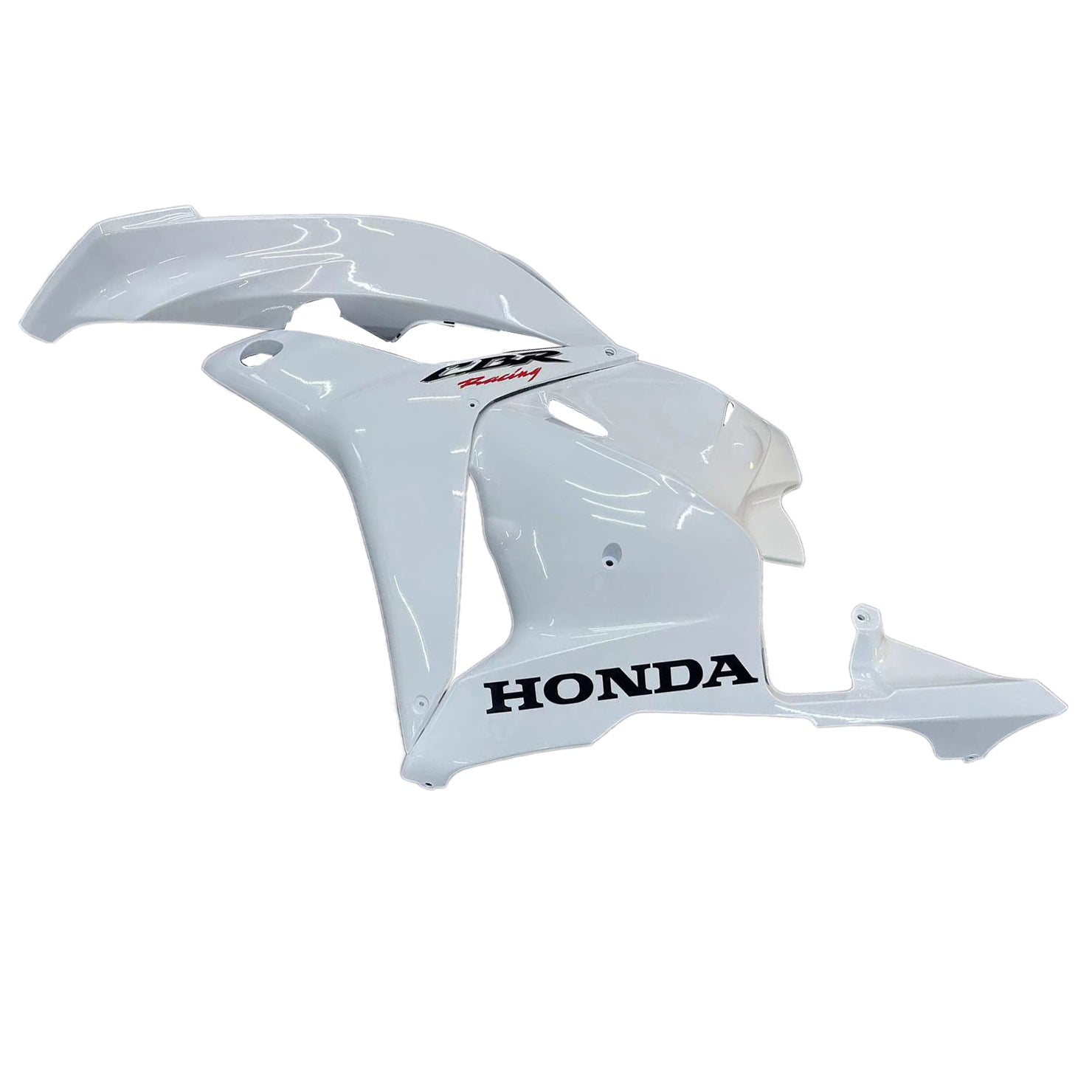 Amotopart 2009-2012 Honda CBR600RR White Black Fairing Kit